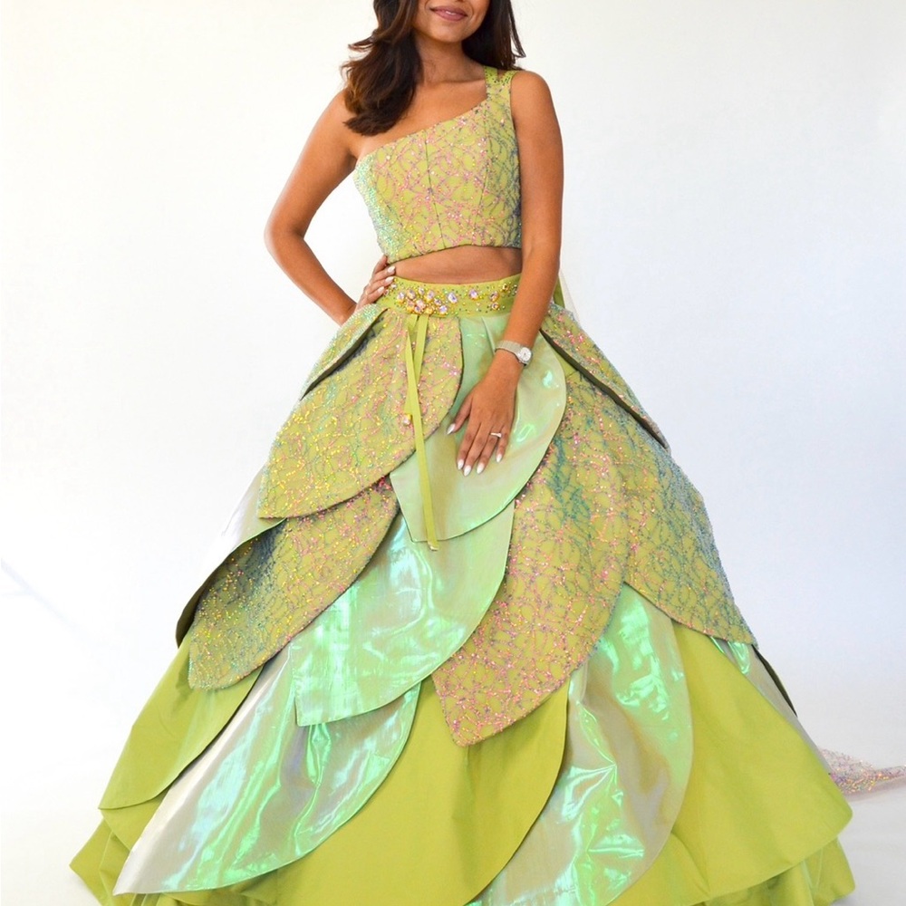 Lime Green 3 Piece Dress / Gown